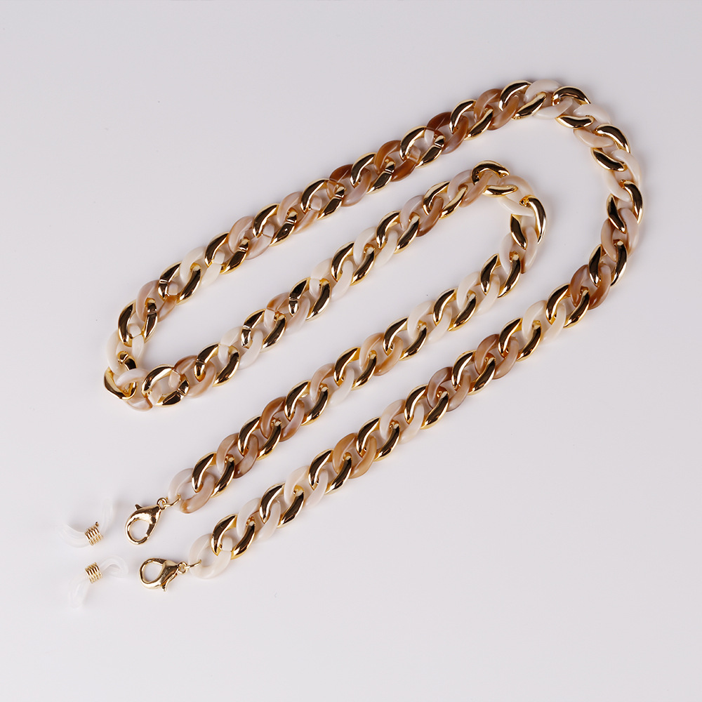 Europe and America Cross Border New Handmade Stitching Acrylic Earphone Mask Chain Fashion Necklace Multi-Purpose Accessories Eyeglasses Chain Europe and America Cross Border New Handmade Stitching Acrylic Earphone Mask Chain Fashion Necklace Multi-Purpose Accessories Eyeglasses Chain