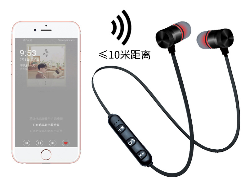 Wireless Binaural Stereo Sports Bluetooth Headset Ear Hanging Running Ultra-Long Standby Magnetic Head and Neck Hanging Neck in-Ear Wireless Binaural Stereo Sports Bluetooth Headset Ear Hanging Running Ultra-Long Standby Magnetic Head and Neck Hanging Neck in-Ear