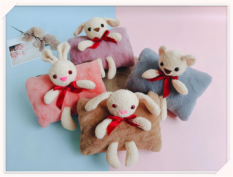 Cartoon New Plush Cute Rechargeable Hand Warmer Hot Water Injection Bag Electric Water Thermal Explosion-Proof Heating Pad Cartoon New Plush Cute Rechargeable Hand Warmer Hot Water Injection Bag Electric Water Thermal Explosion-Proof Heating Pad