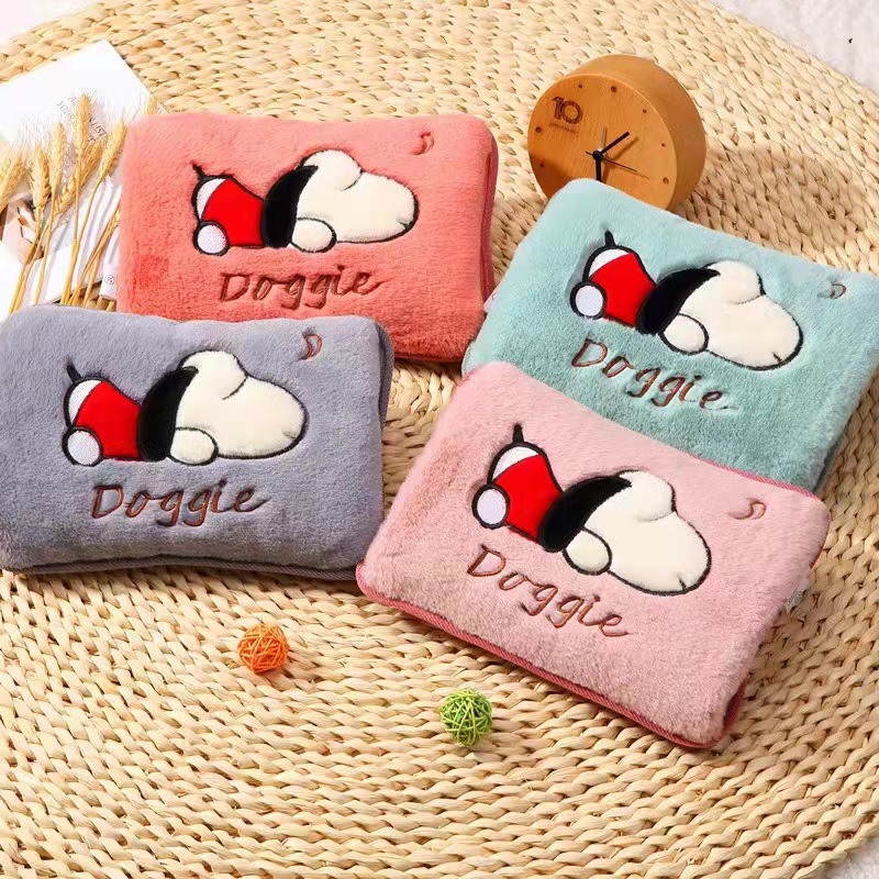 Hand Warmer Electric Hot Water Bag Heating Pad Rechargeable Waist Warmer Cute Explosion-Proof Plush Water Injection Female Hot-Water Bag