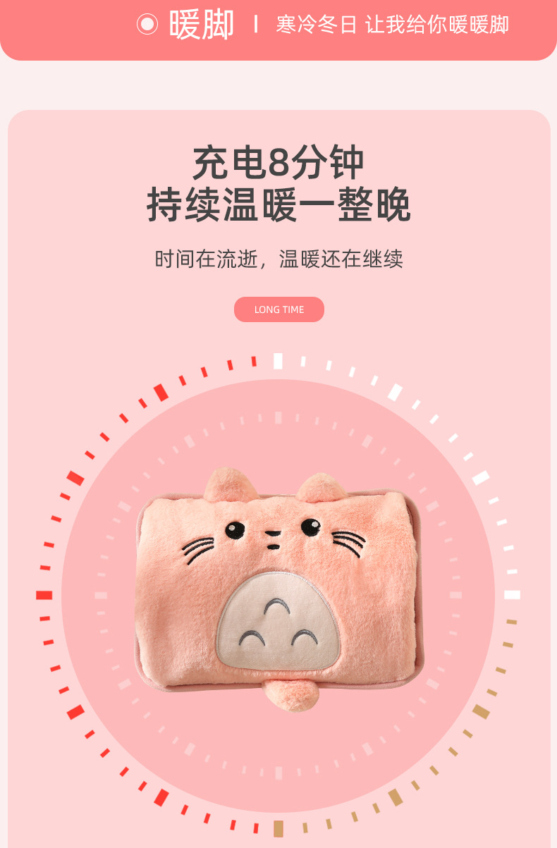 New Super Soft Imitation Rabbit Fur Charging Hot Water Bag Since Water Injection Hand Warmer Heating Pad Cute Cartoon Explosion-Proof Electric Warming New Super Soft Imitation Rabbit Fur Charging Hot Water Bag Since Water Injection Hand Warmer Heating Pad Cute Cartoon Explosion-Proof Electric Warming