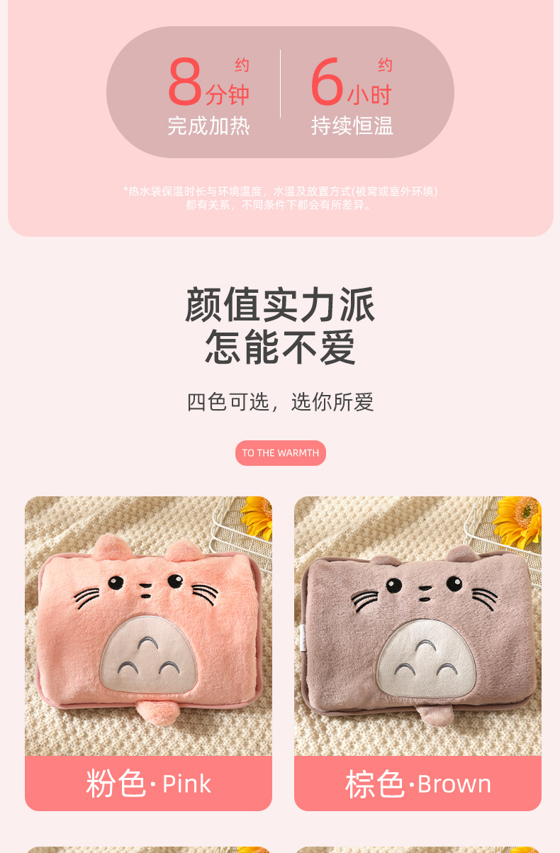 New Super Soft Imitation Rabbit Fur Charging Hot Water Bag Since Water Injection Hand Warmer Heating Pad Cute Cartoon Explosion-Proof Electric Warming New Super Soft Imitation Rabbit Fur Charging Hot Water Bag Since Water Injection Hand Warmer Heating Pad Cute Cartoon Explosion-Proof Electric Warming