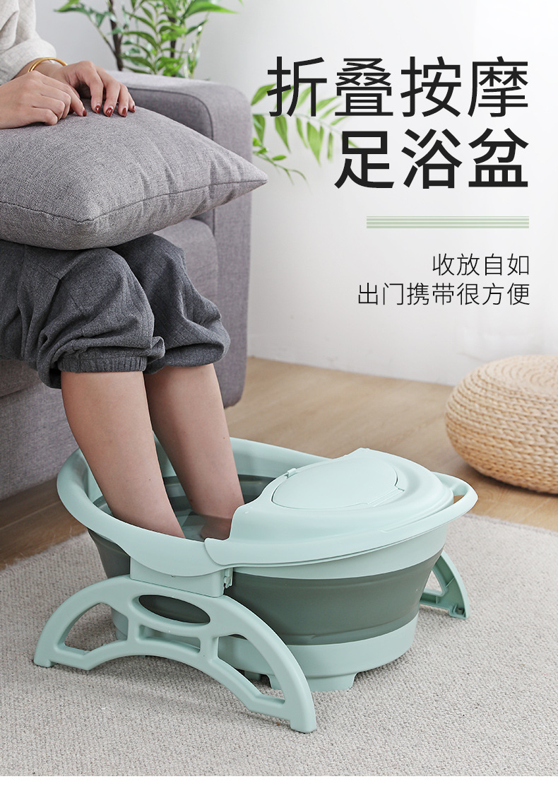 Folding Foot Bath Bucket Portable High-Depth Bucket over the Knee Foot Tub Household Foot Barrel Wash Foot Basin Plastic Foot Basin Folding Foot Bath Bucket Portable High-Depth Bucket over the Knee Foot Tub Household Foot Barrel Wash Foot Basin Plastic Foot Basin