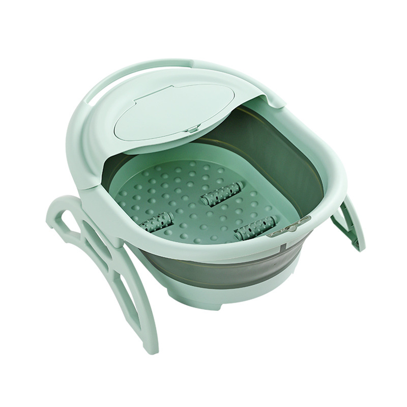 Folding Foot Bath Bucket Portable High-Depth Bucket over the Knee Foot Tub Household Foot Barrel Wash Foot Basin Plastic Foot Basin