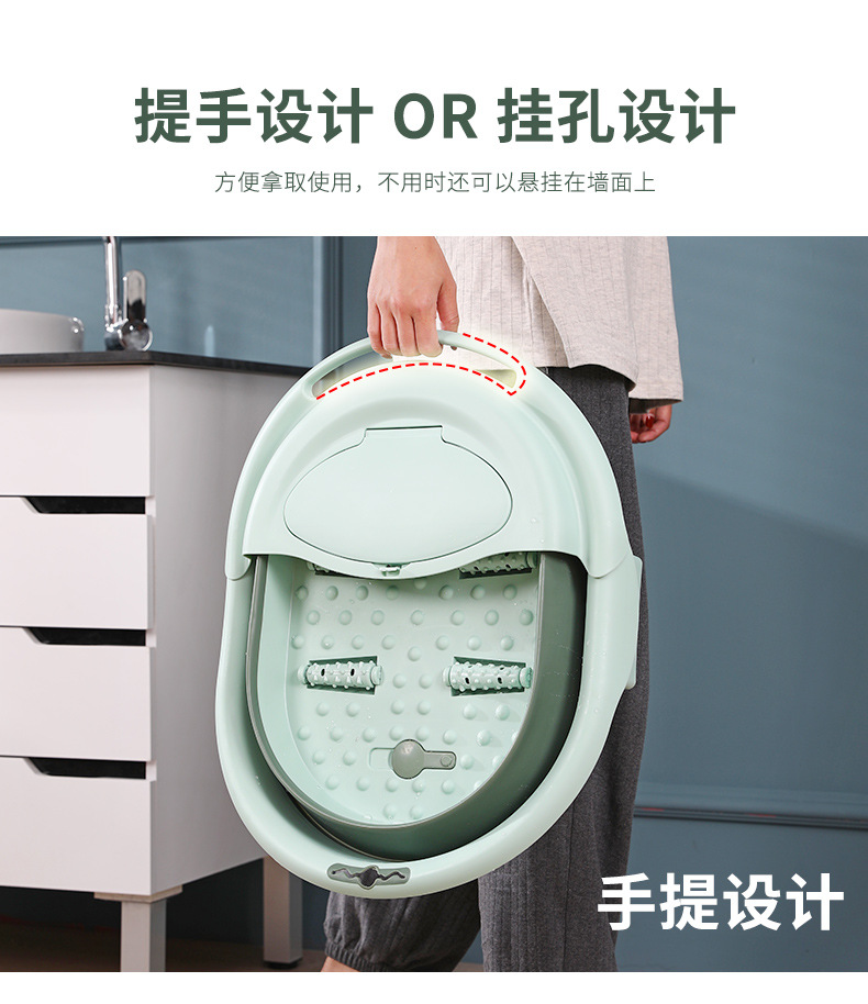 Folding Foot Bath Bucket Portable High-Depth Bucket over the Knee Foot Tub Household Foot Barrel Wash Foot Basin Plastic Foot Basin Folding Foot Bath Bucket Portable High-Depth Bucket over the Knee Foot Tub Household Foot Barrel Wash Foot Basin Plastic Foot Basin