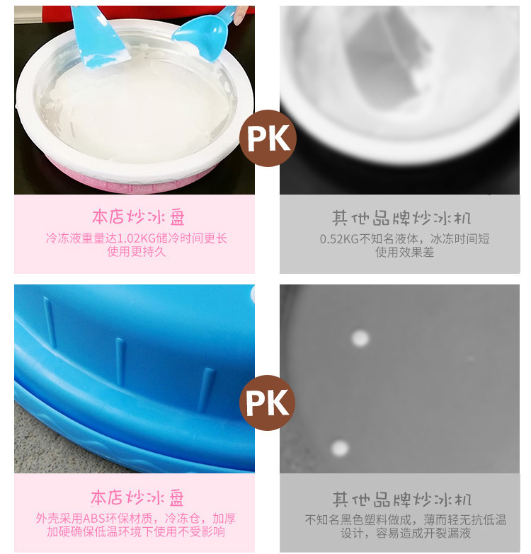 Household Fried Ice Machine DIY Children&#039;s Ice Frying Machine Yogurt Ice Cream Ice Crusher Plug-in-Free Ice Frying Machine Spot