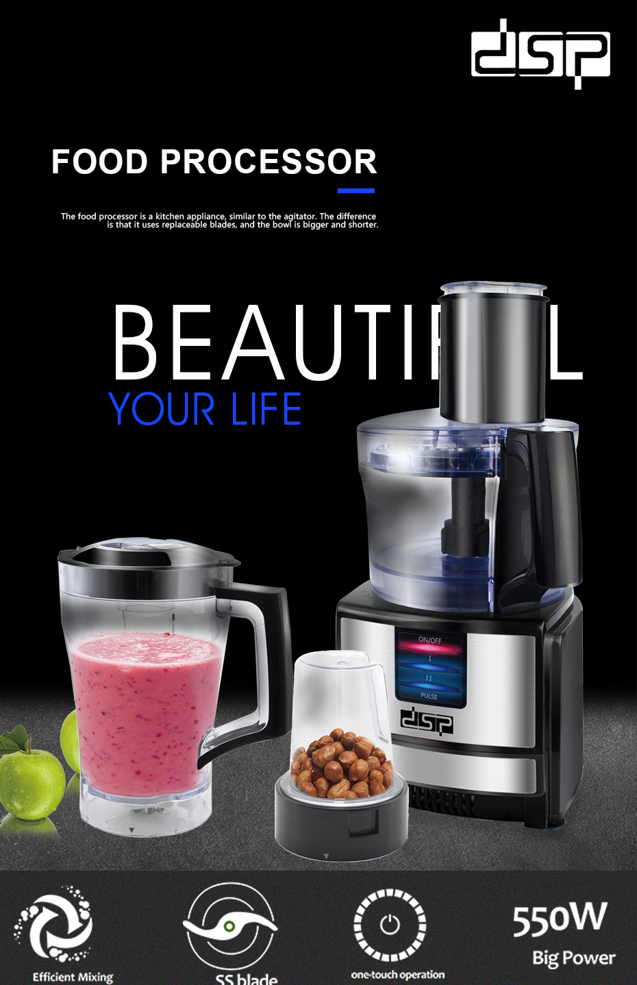 DSP DSP Large Capacity Meat Grinder Electric Commercial Stainless Steel Meat Chopper Garlic Smasher Vegetable Cutter Cooking Machine DSP DSP Large Capacity Meat Grinder Electric Commercial Stainless Steel Meat Chopper Garlic Smasher Vegetable Cutter Cooking Machine