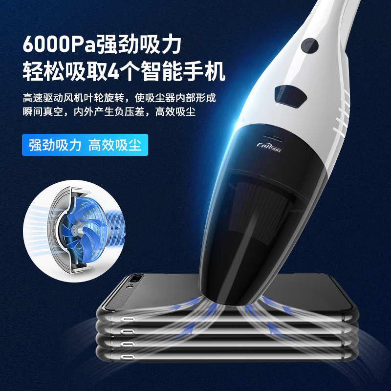Car Supplies Wholesale for Home and Car Vacuum Cleaner High Power Car Cleaner Wireless Dust Collector Electronic Products