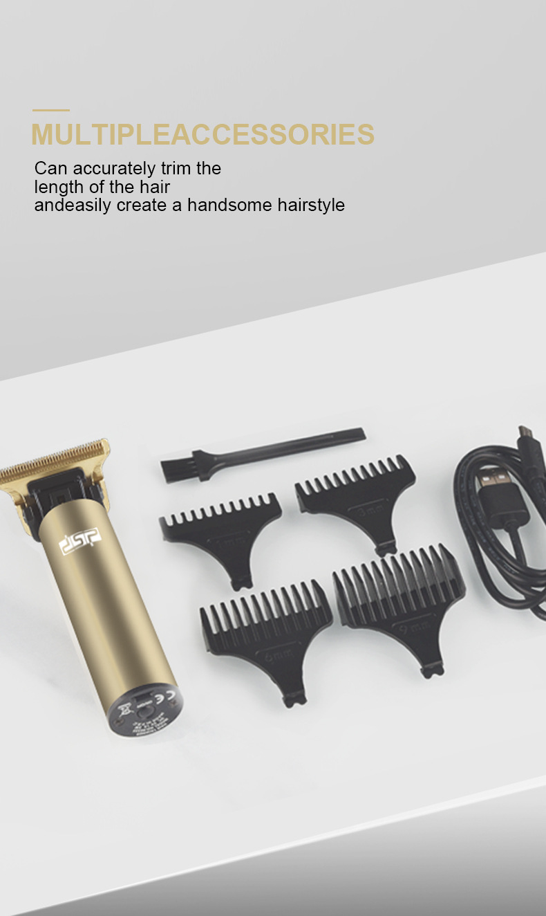DSP DSP Electric Hair Clipper Men's Household Mini USB Rechargeable Haircut Set Professional Oil Head Electric Clipper DSP DSP Electric Hair Clipper Men's Household Mini USB Rechargeable Haircut Set Professional Oil Head Electric Clipper