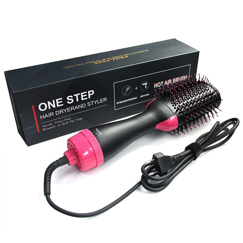 Multifunctional Warm-Air Comb Factory Direct Sales Amazon Cross-Border Negative Ion Straight Hair Hair Curler Electric Hair Drier Comb Hair Dryer