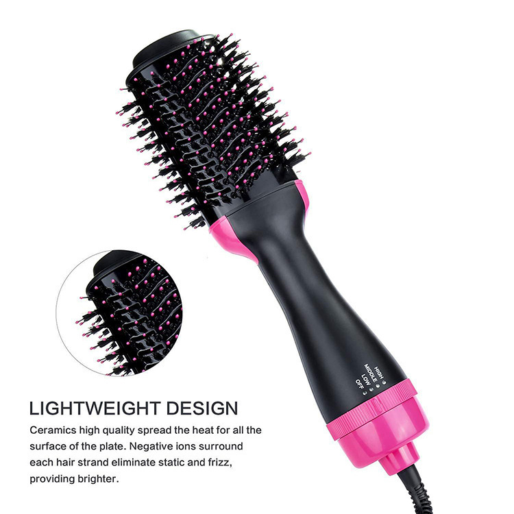 Cross-Border New Arrival Hot Air Comb Two-in-One Anion Hair Curler Hairdressing Straight Comb Electric Hair Drier Comb Amazon Manufacturer