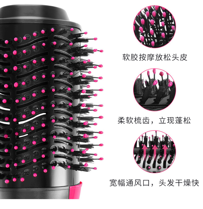 Cross-Border New Arrival Hot Air Comb Two-in-One Anion Hair Curler Hairdressing Straight Comb Electric Hair Drier Comb Amazon Manufacturer Cross-Border New Arrival Hot Air Comb Two-in-One Anion Hair Curler Hairdressing Straight Comb Electric Hair Drier Comb Amazon Manufacturer