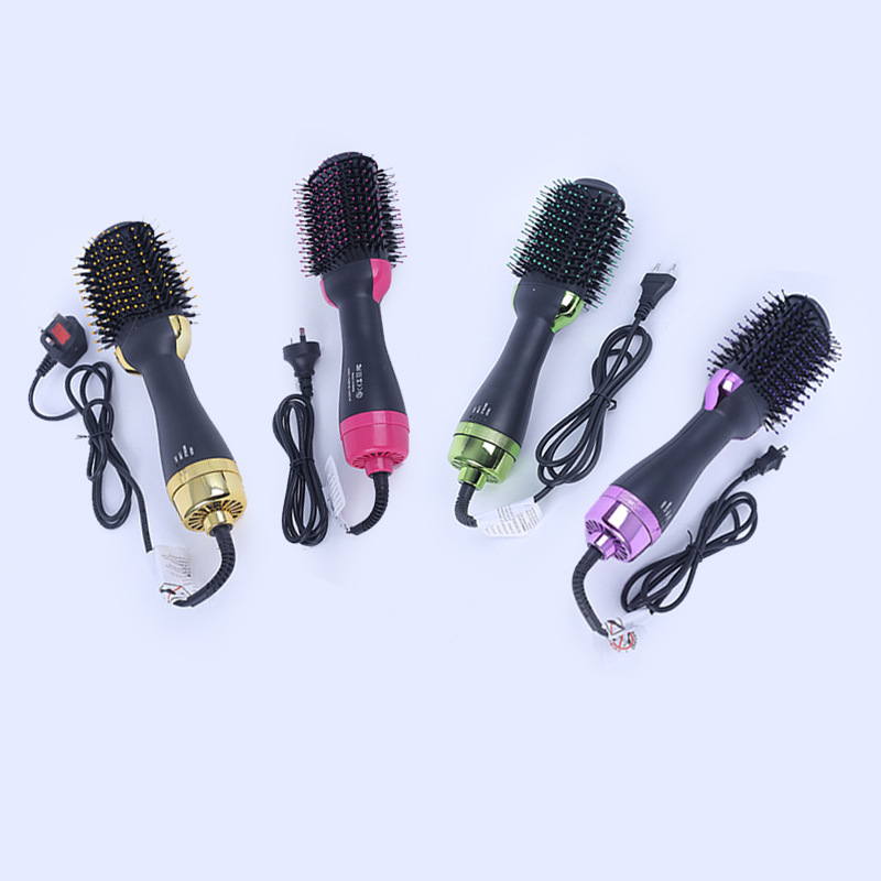 Cross-Border New Arrival Hot Air Comb Two-in-One Anion Hair Curler Hairdressing Straight Comb Electric Hair Drier Comb Amazon Manufacturer Cross-Border New Arrival Hot Air Comb Two-in-One Anion Hair Curler Hairdressing Straight Comb Electric Hair Drier Comb Amazon Manufacturer