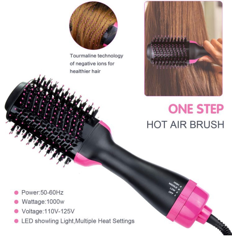 Cross-Border New Arrival Hot Air Comb Two-in-One Anion Hair Curler Hairdressing Straight Comb Electric Hair Drier Comb Amazon Manufacturer Cross-Border New Arrival Hot Air Comb Two-in-One Anion Hair Curler Hairdressing Straight Comb Electric Hair Drier Comb Amazon Manufacturer