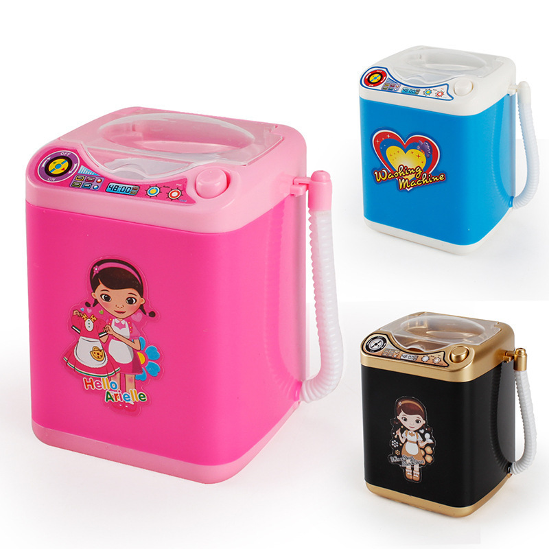 Tiktok Children&#039;s Mini Household Appliance Toy Electric New Drain Basket Washing Machine Play House Laundry-Drier Dehydrator