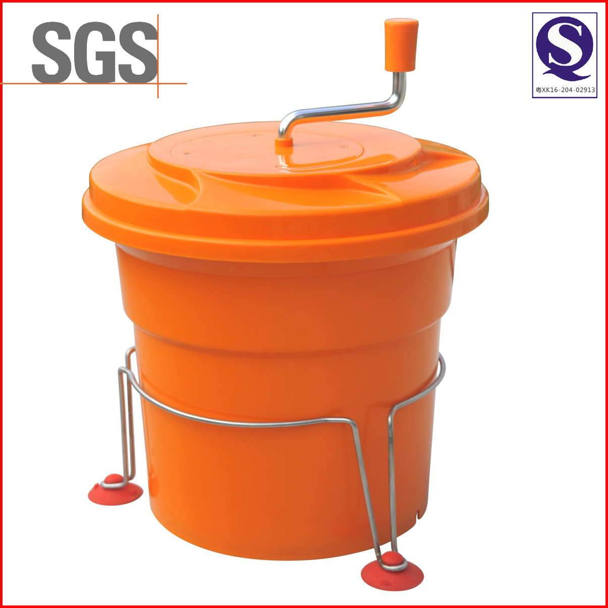 Commercial Salad Dehydrator Washing Vegetables and Fruits to Throw Water Dry Basket Device Commercial Manual Draining Laundry-Drier