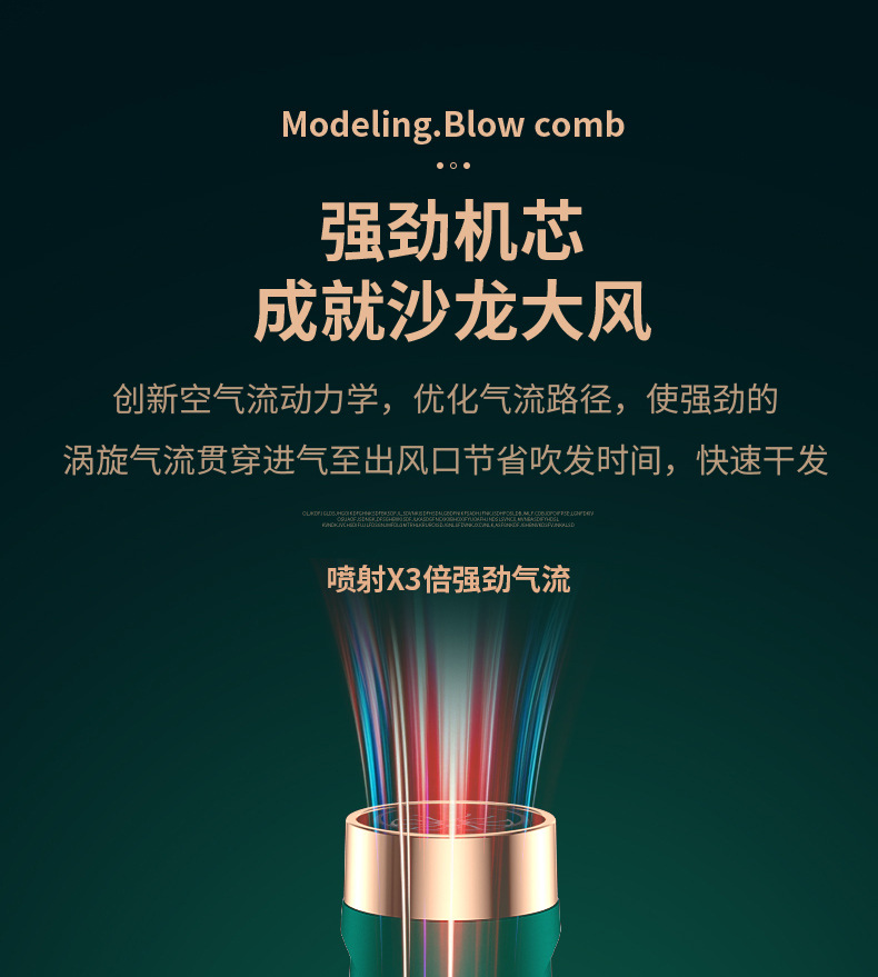 Hair Dryer Household Blowing and Combing Integrated Anion Hair Care Hair Curler and Straightener Dual-Use Multi-Functional Three-in-One Modeling Electric Hair Drier Comb Hair Dryer Household Blowing and Combing Integrated Anion Hair Care Hair Curler and Straightener Dual-Use Multi-Functional Three-in-One Modeling Electric Hair Drier Comb