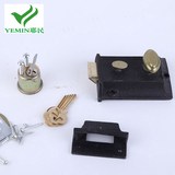 Double Insurance Hoodle Door Lock Old-Fashioned Timber Door Lock Exterior Door Lock Two Insurance Cylinder Lock Non-Bull Head Lock Card