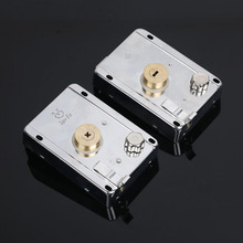Double Insurance Hoodle Door Lock Old-Fashioned Timber Door Lock Exterior Door Lock Two Insurance Cylinder Lock Non-Bull Head Lock Card