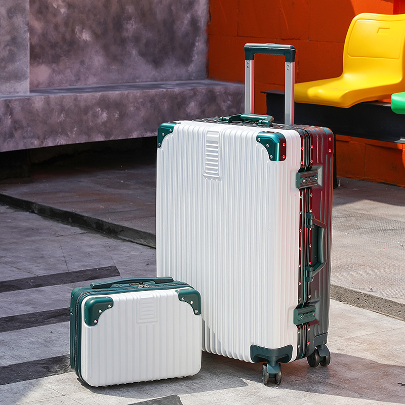 Factory Direct Aluminum Frame Luggage Men&#039;s and Women&#039;s Trolley Case Universal Wheel Student Suitcase with Combination Lock 24-Inch Suitcase Child and Mother
