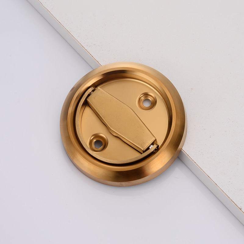 Stainless Steel Pull Ring Invisible Lock Wooden Door Invisible Door Concealed Embedded Handle Indoor Single Double-Sided Dark Door Lock