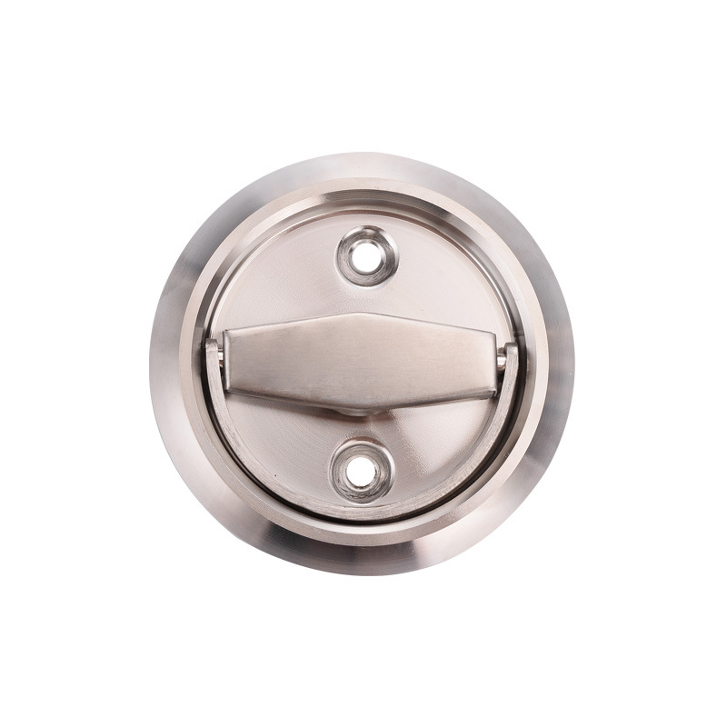 Stainless Steel Pull Ring Invisible Lock Wooden Door Invisible Door Concealed Embedded Handle Indoor Single Double-Sided Dark Door Lock