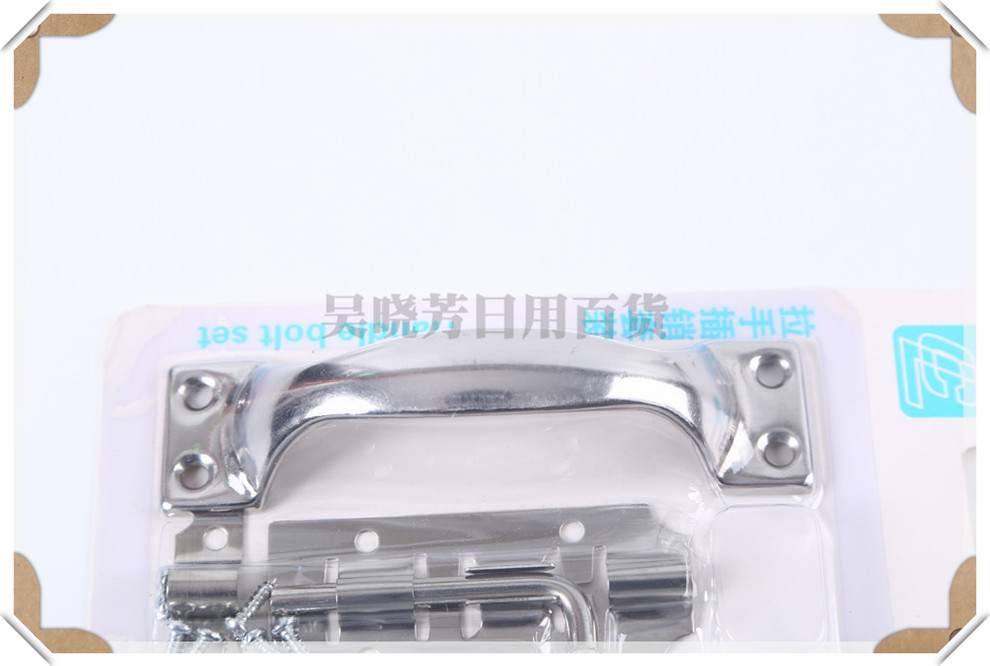 Old-Fashioned Stainless Steel Pin Door Bolt Door Buckle Lock Wooden Door and Window Anti-Theft Small Bolt Handle Set