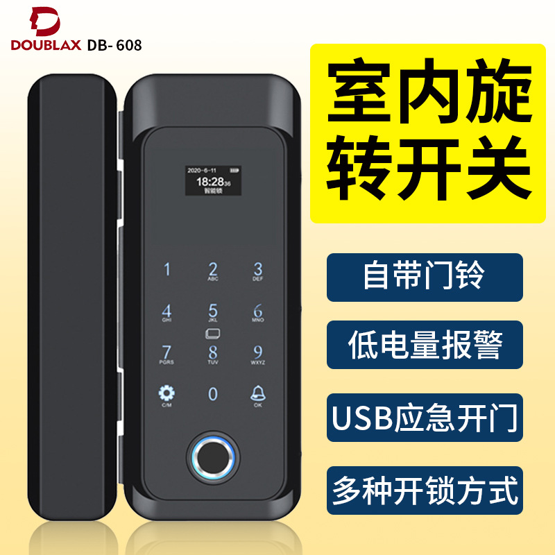 Indoor Smart Lock Fingerprint Lock Household Anti-Theft Door Password Lock Smart Door Lock Electronic Lock Graffiti Pass Lock Manufacturer