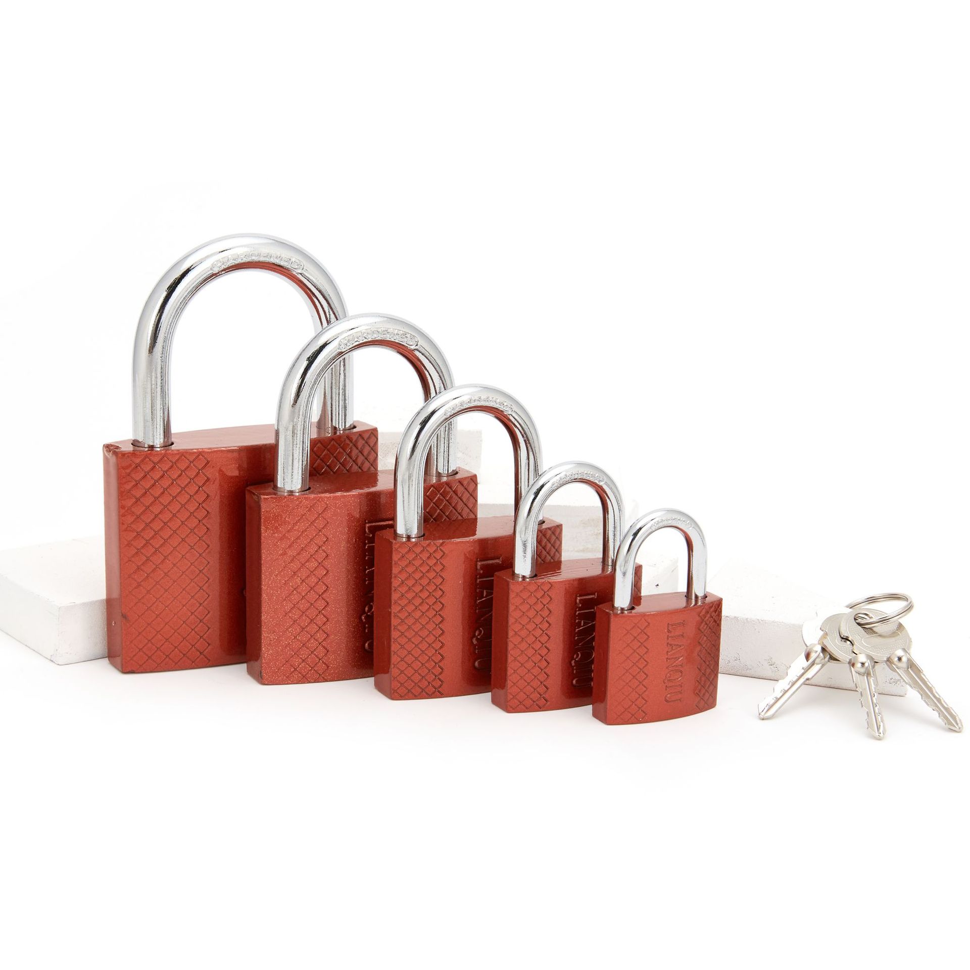 Grid Red Bronze Cross Lock Old-Fashioned Door Lock Security Lock Household Open Small Lock Padlock Factory Direct Wholesale Suction Card