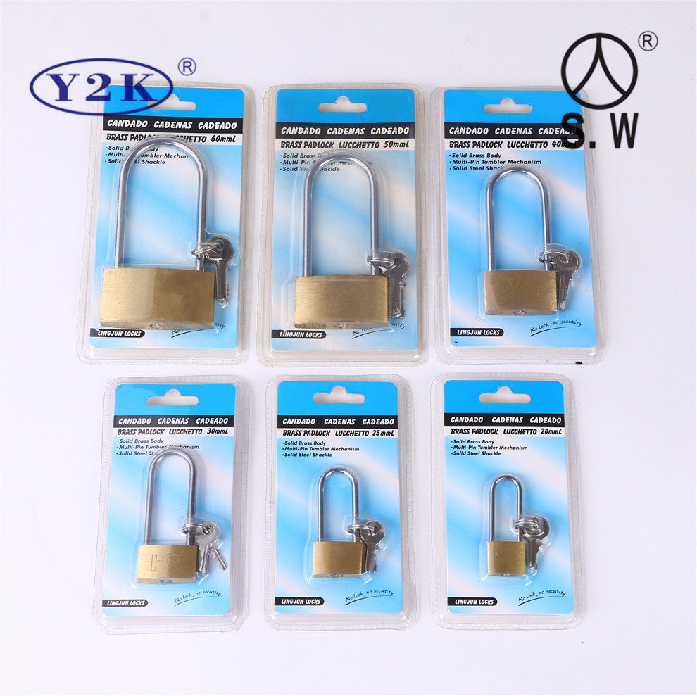 Long and Short Beam Copper Padlock Cabinet Door Lock Security Lock Luggage Lock Power Lock Can Be Opened Universal Double Bubble Packaging