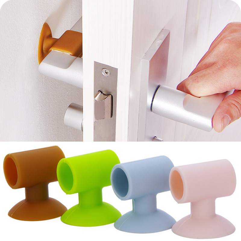 Creative wall crash pad suction-behind the door door door handle door locks muffler protection pad mute fenders