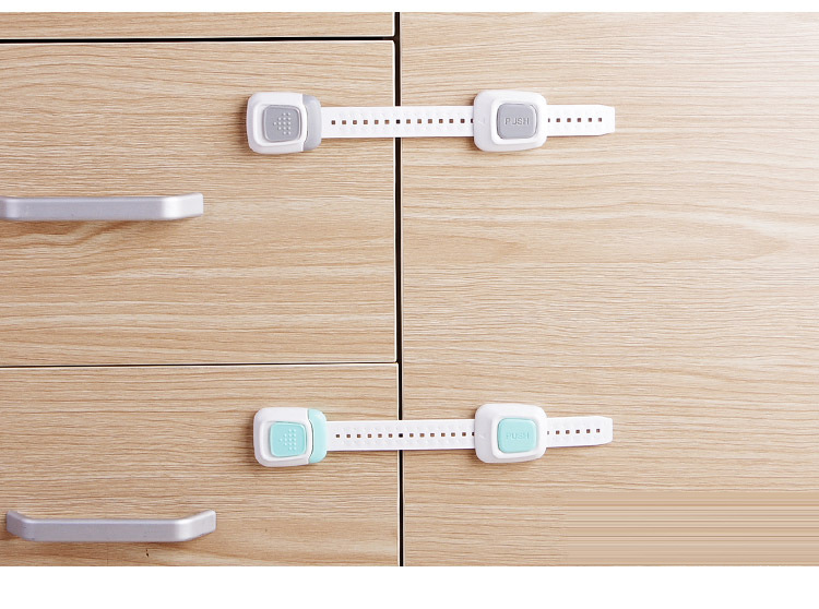 Multi-function double button baby door lock Refrigerator child Safety protection drawer lock Multi-function double button baby door lock Refrigerator child Safety protection drawer lock