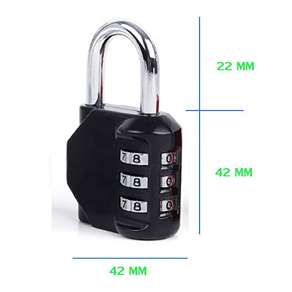Password Lock Padlock 4-Digit Padlock with Password Required Mechanical Gate Lock Password Lock Anti-Theft Door Luggage Lock