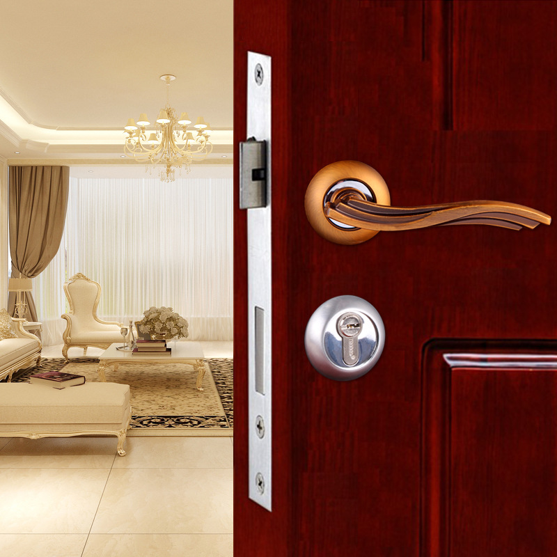 Door handle door lock simple American style antique door lock indoor bedroom