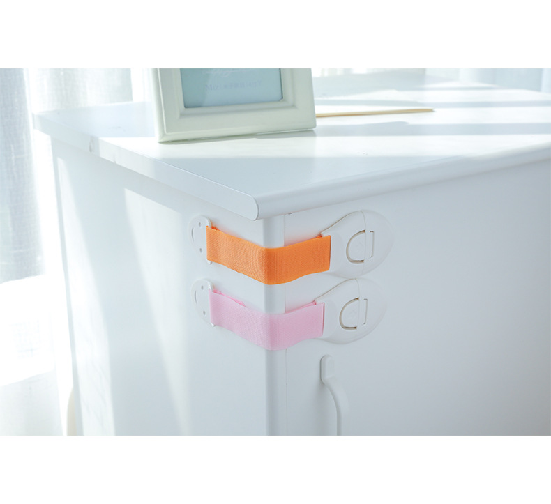 1247 Baby Supplies Baby Safety Lock Double-Sided Adhesive Tape Children Drawer Lock Cabinet Door Lock Cloth with Lock Lengthened Lock