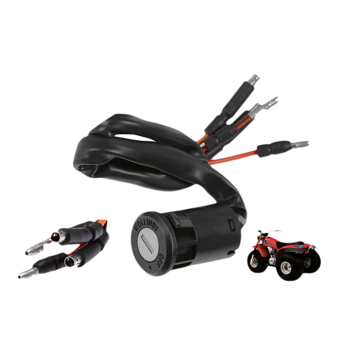 Motorcycle Electric Door Lock ATC 200es 200e 200m 125M Waterproof Four-Wire Bullet Pair Lock