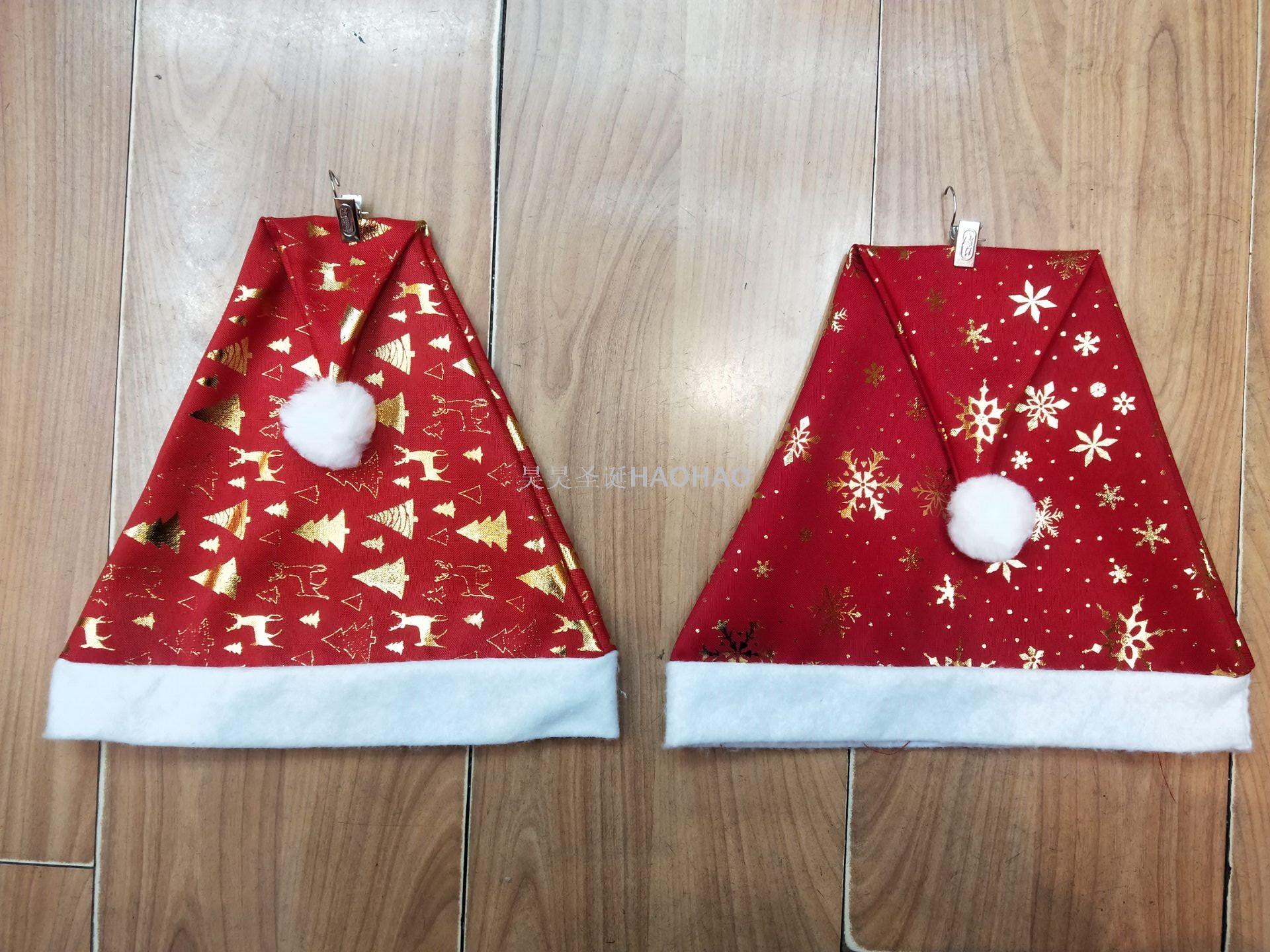 Christmas Dress up Christmas Hat High Quality Non-Woven Fabric Children Adult Santa Claus Holiday Gift Factory Direct Sales