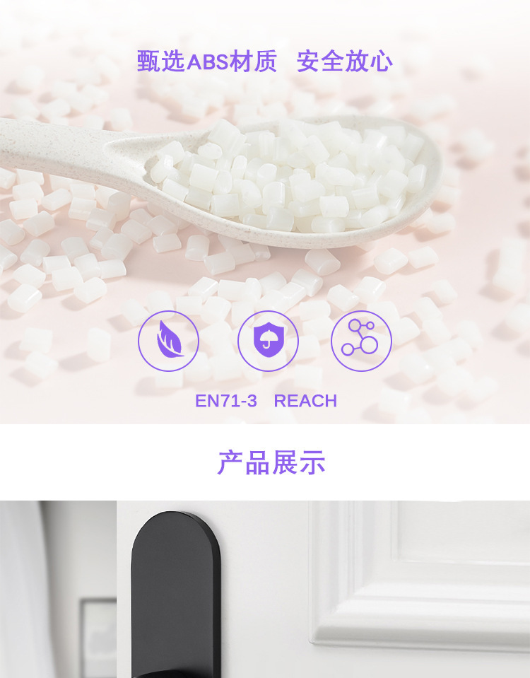 Cross-Border Hot Selling Children's Safety Door Handle Lock Door Lever Lock Anti-Open Door Baby Safety Lock