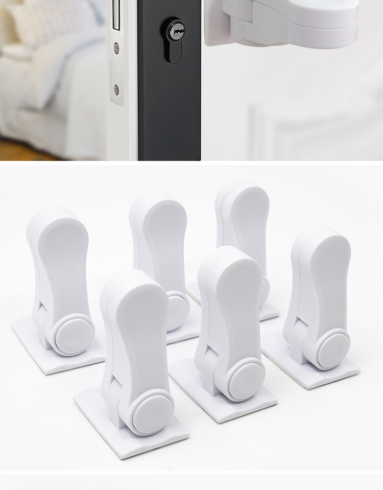 Cross-Border Hot Selling Children's Safety Door Handle Lock Door Lever Lock Anti-Open Door Baby Safety Lock