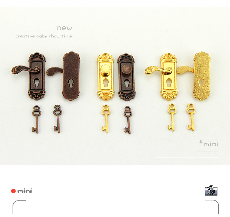 1:12 Miniature Candy Toy Scene Model Ob11 Dollhouse Accessories Mini Decoration Retro Pattern Door Lock B166 1:12 Miniature Candy Toy Scene Model Ob11 Dollhouse Accessories Mini Decoration Retro Pattern Door Lock B166