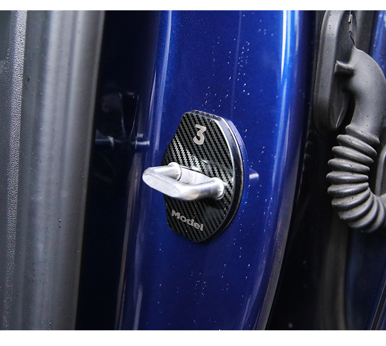 Applicable to 21 Tesla MODEL3 Y Car Door Door Lock Protection Cover Modification Accessory
