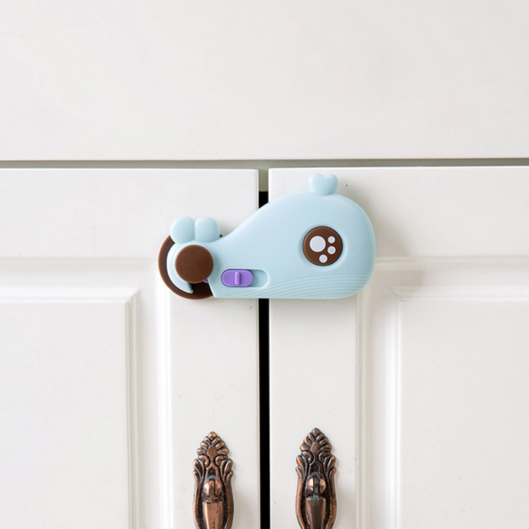 Cabinet Door Whale Child Safety Lock Multifunctional Baby Anti-Clamp Hand Safety Lock Baby Protection Supplies Drawer Safety Buckle