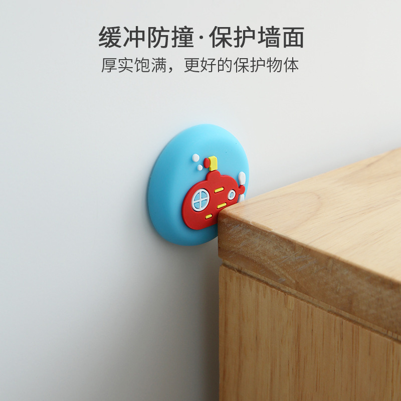 Household Handle Refrigerator Door Anti-Collision Sticker Thickened Mute Table Corner Door Lock Bump Proof Wall Bedside 