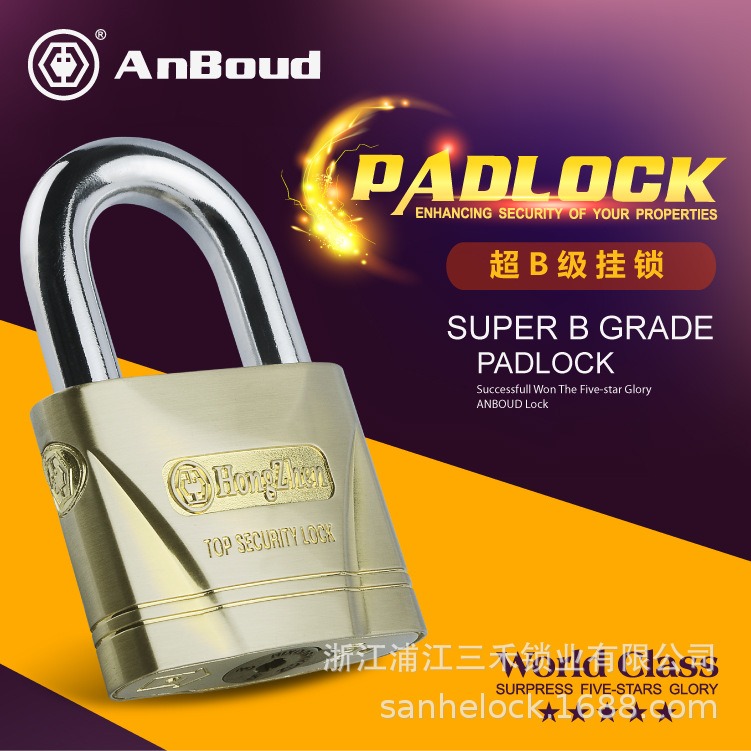 Zinc Alloy Door Lock Padlock Security Lock European-Style Padlock Lock