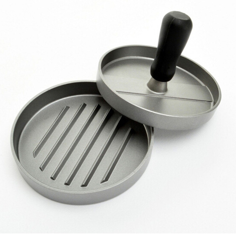 New Manual Aluminum Non-Stick Hamburger Meat Pressing Mold Hamburger Meat Blank Maker Kitchen Gadget Hamburger Pressure