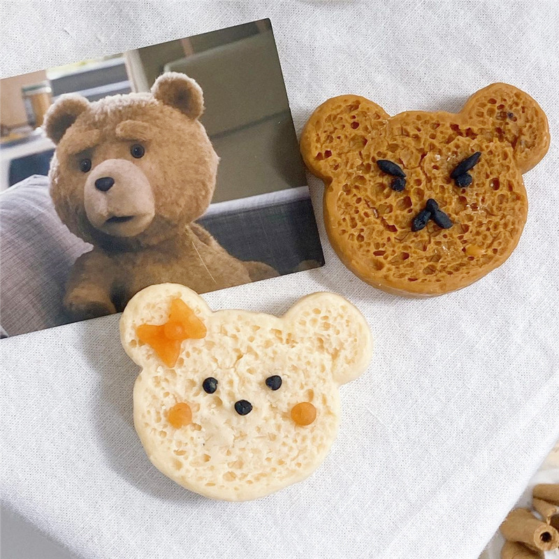 INS Style Bear Toast Bread Bear Sandwich Biscuit Aromatherapy Candle Mould Simulation Ornaments Cake Baking Silicone Mold INS Style Bear Toast Bread Bear Sandwich Biscuit Aromatherapy Candle Mould Simulation Ornaments Cake Baking Silicone Mold