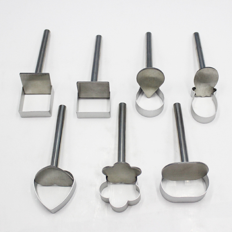 Cookies Hand Press Mold Stainless Steel Push Machine Mold Pineapple Sandwich Cookies Push Plate Biscuit Press Mold