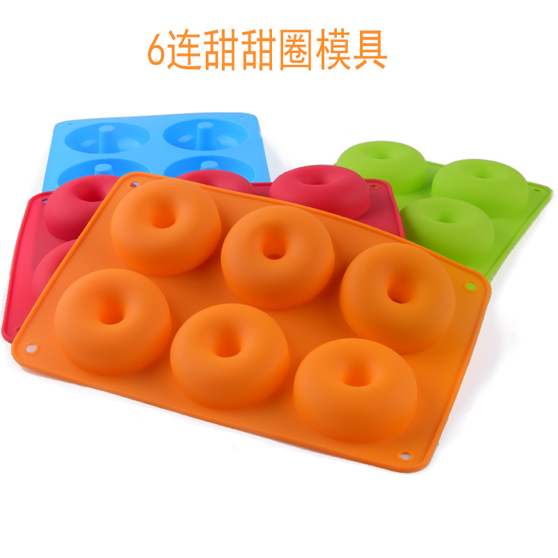 Large 6-Piece Silicone Donut Mold Macarons Color Circle Biscuit Pastry Cake Silicone Baking Mold Large 6-Piece Silicone Donut Mold Macarons Color Circle Biscuit Pastry Cake Silicone Baking Mold