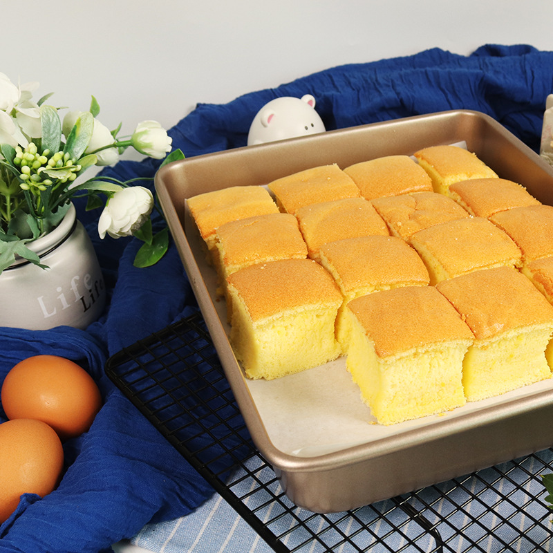 91113 Inches Square NonStick Bakeware Guzao Cake Mold Biscuit Chicken Wings Snowflake Crisp Baking Tray Heavy Steel