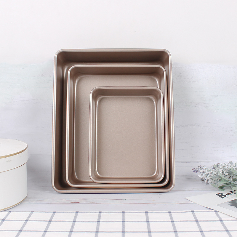 91113 Inches Square NonStick Bakeware Guzao Cake Mold Biscuit Chicken Wings Snowflake Crisp Baking Tray Heavy Steel